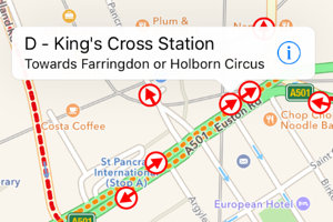 London Bus Stops on iPhone